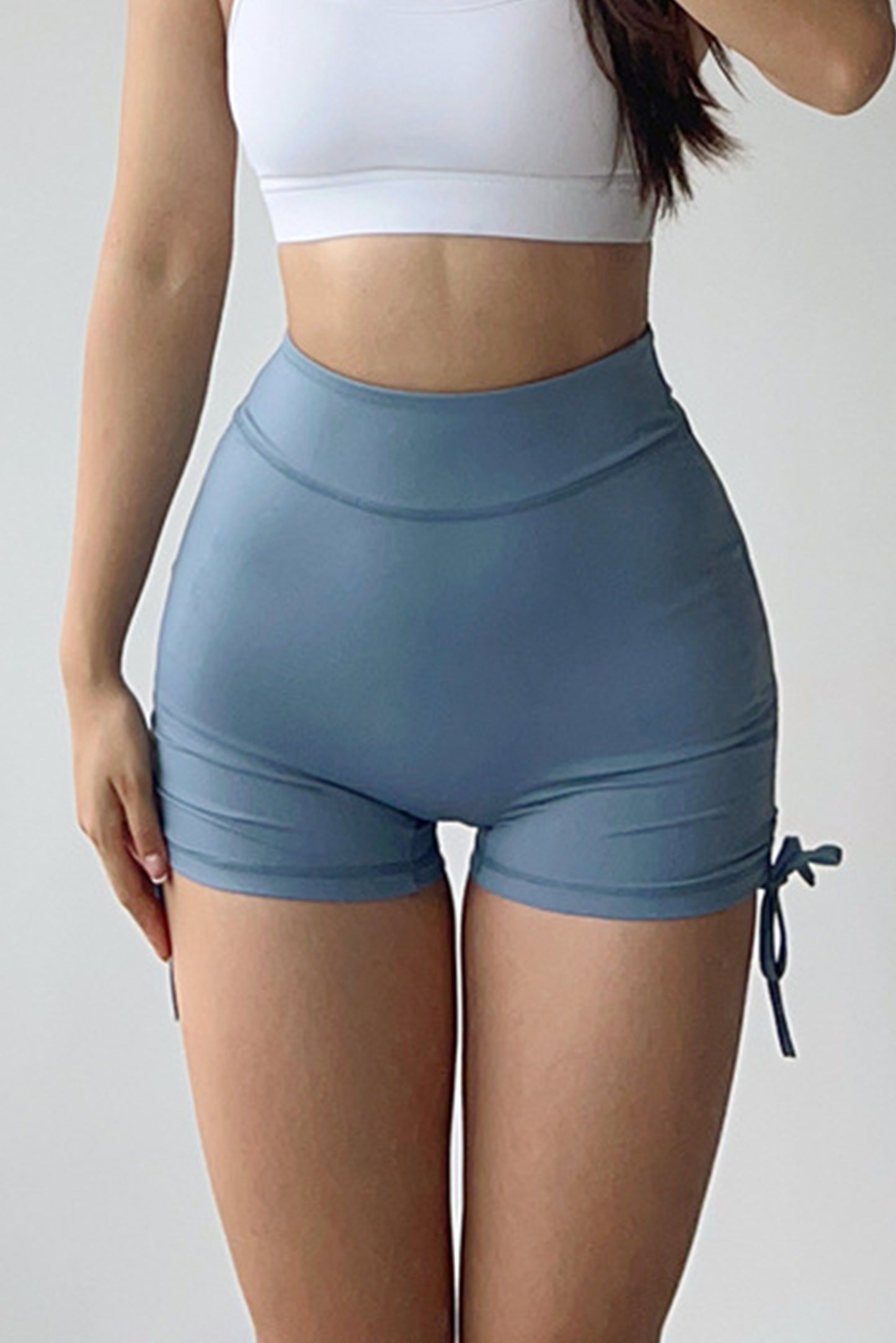 抽绳时尚高腰短裤