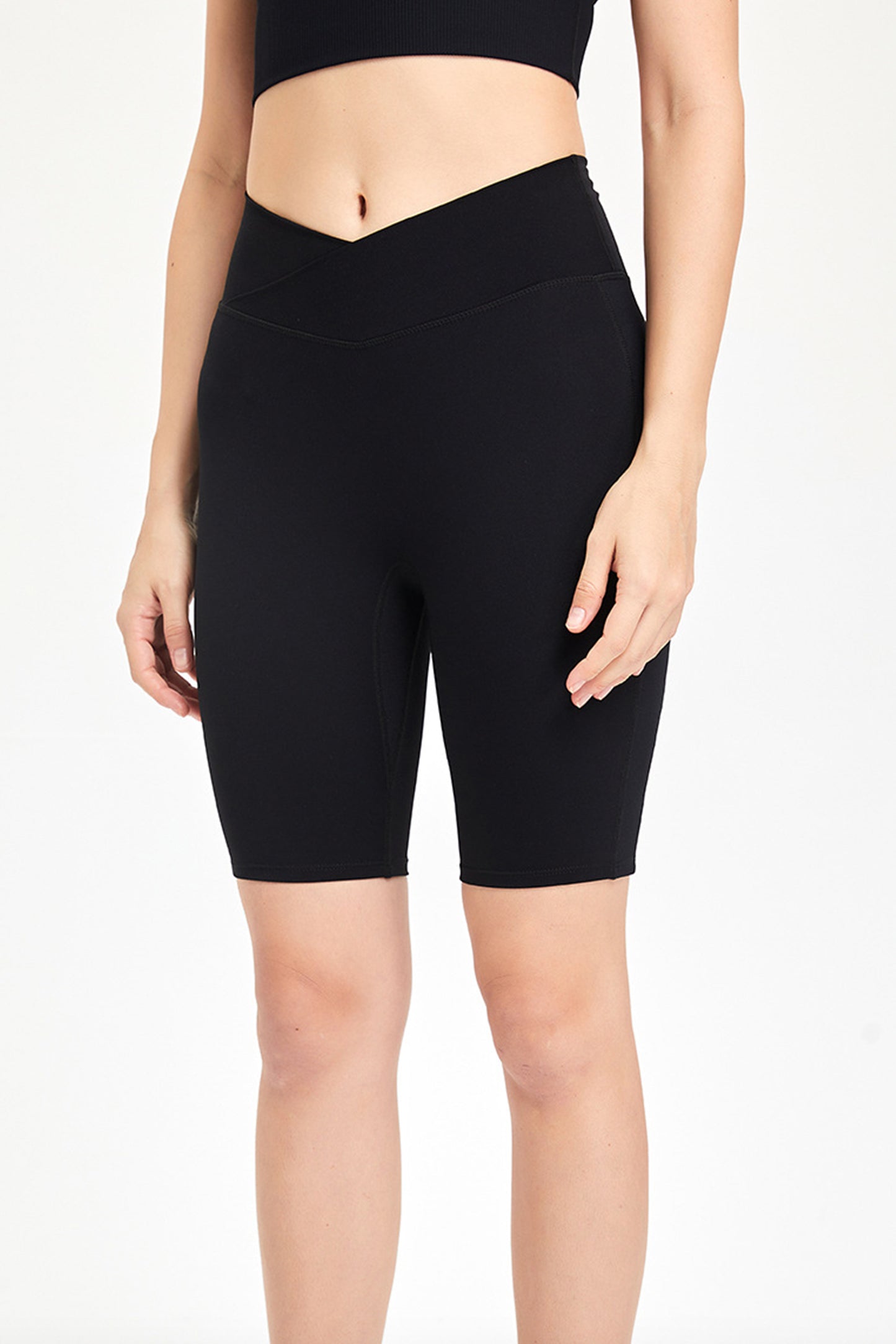 螺纹无尴尬线四分裤