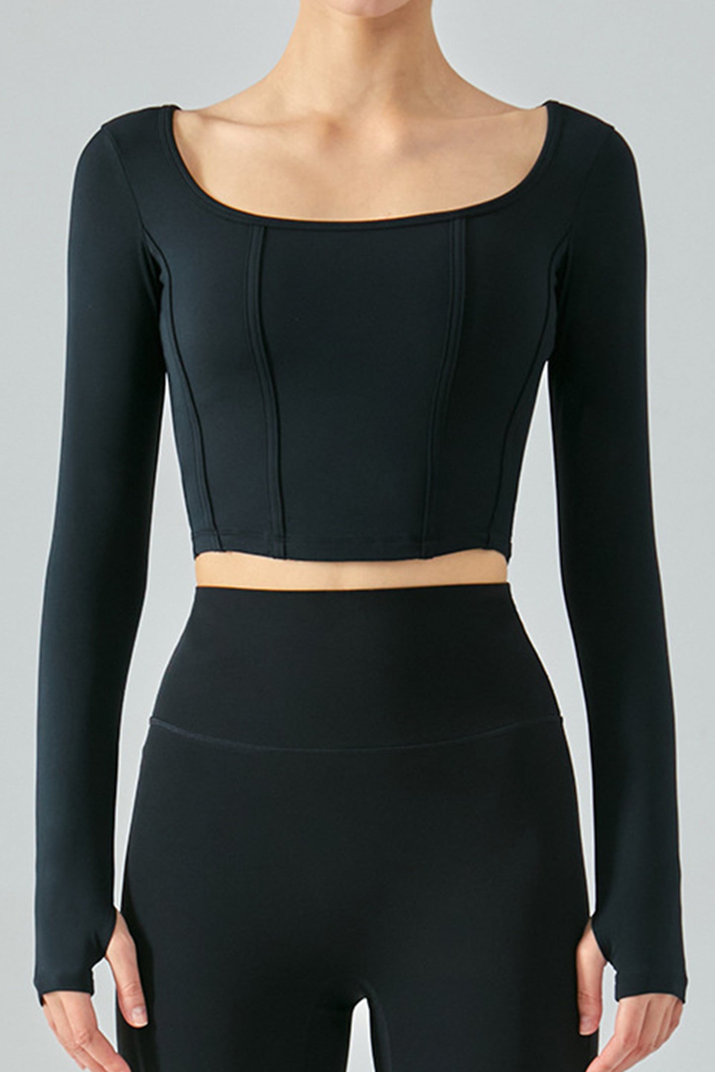 鱼骨显瘦瑜伽长袖