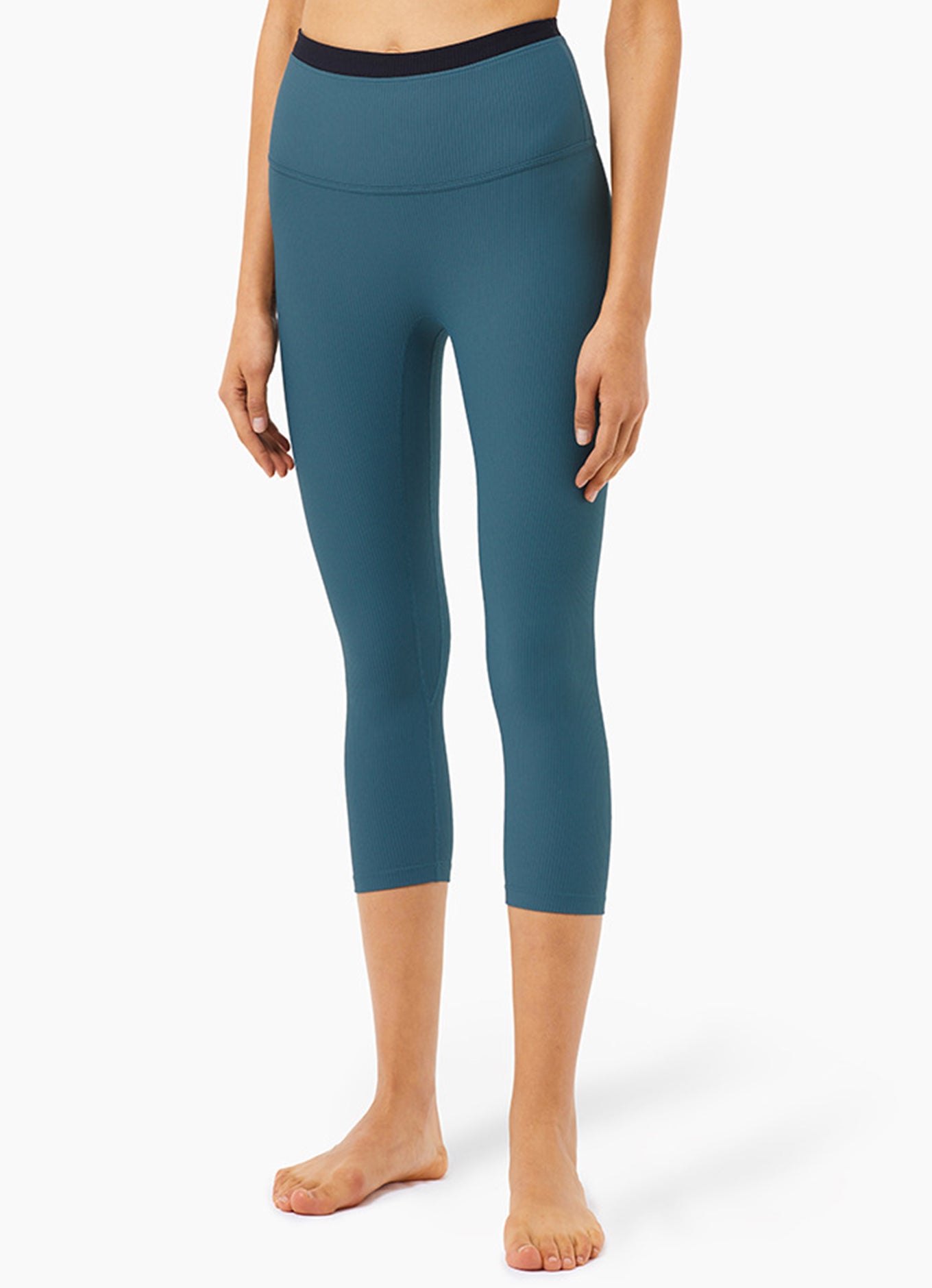 两级镶色锁妖蜜桃裤