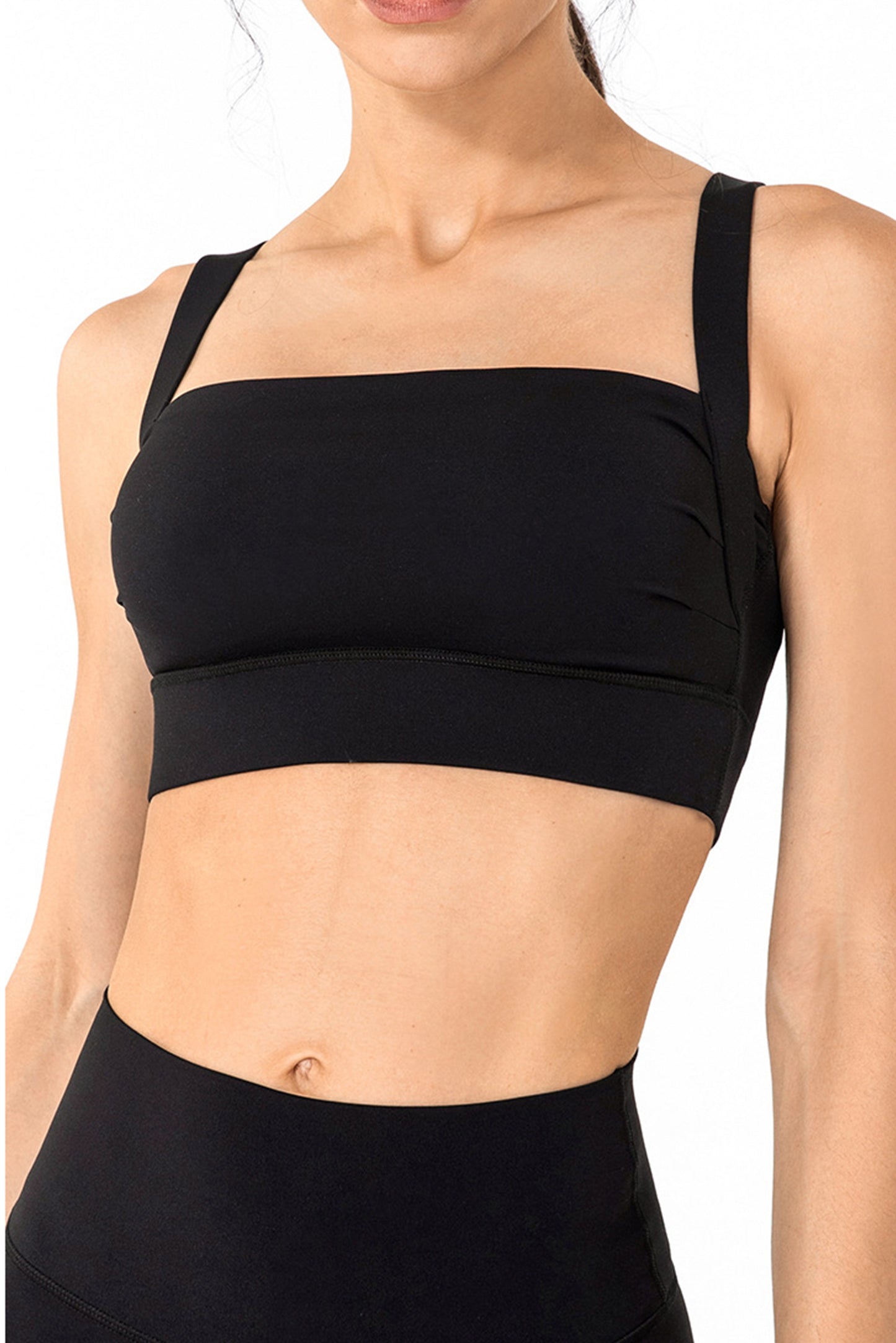 大露背褶皱文胸