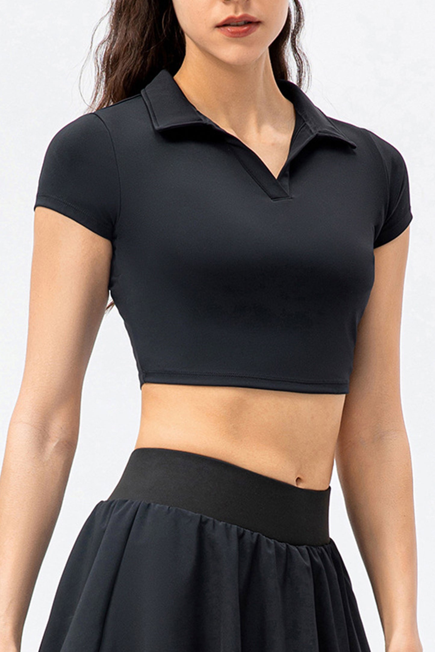 V字领短袖衣(不含胸垫)