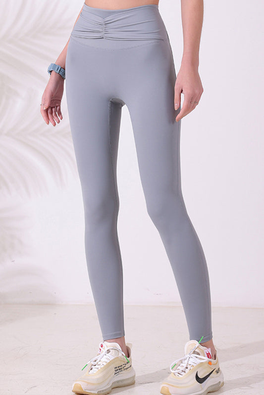 前腰褶皱收腹裤