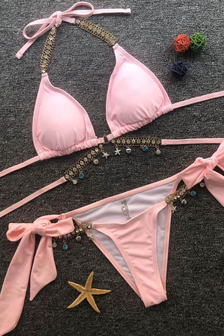 人鱼系水晶钻石sexy比基尼