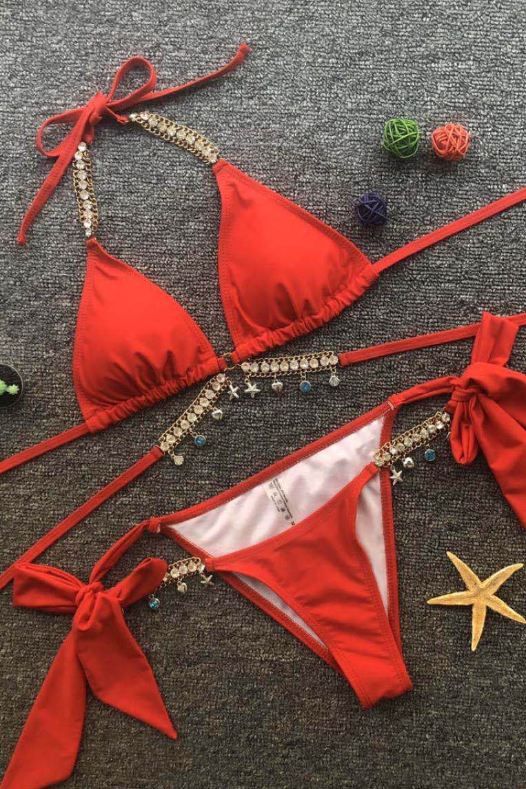 人鱼系水晶钻石sexy比基尼