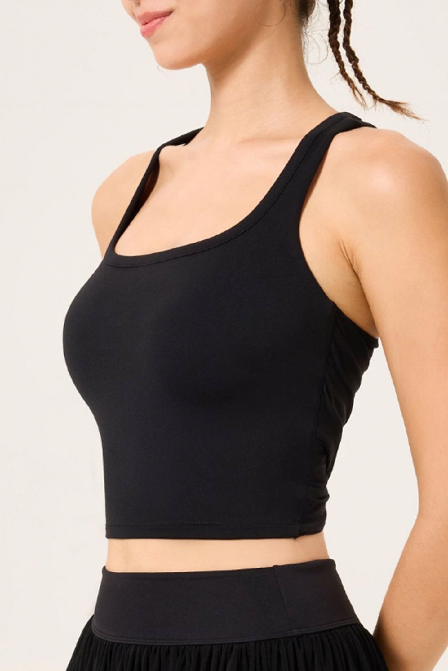 Mesh Crisscross Back Sports Tank Top