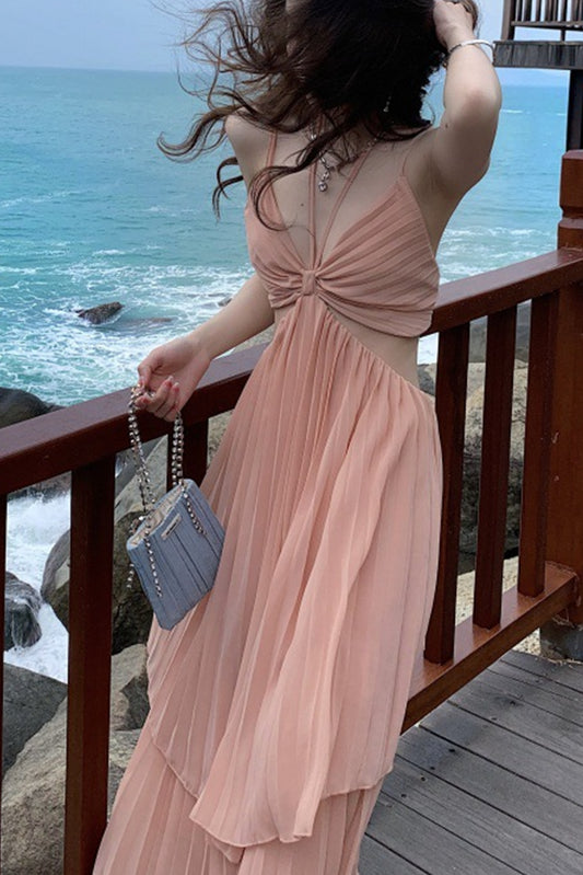 名媛气质海边度假沙滩裙