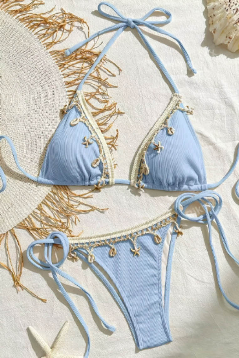 沙滩贝壳性感三点式 (only available online)