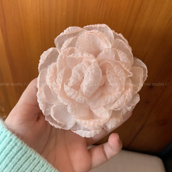 纱花抓夹花朵头饰