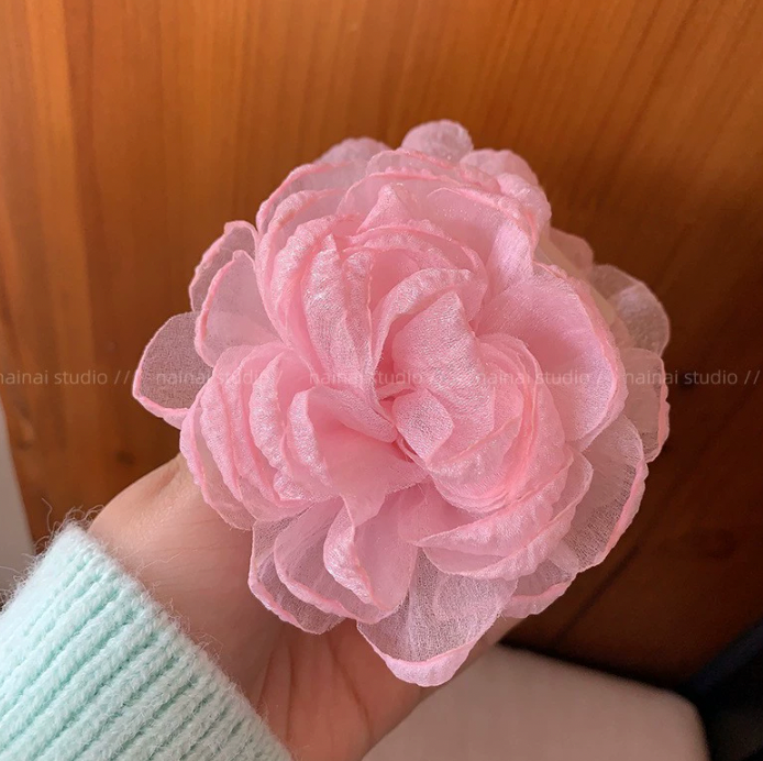 纱花抓夹花朵头饰