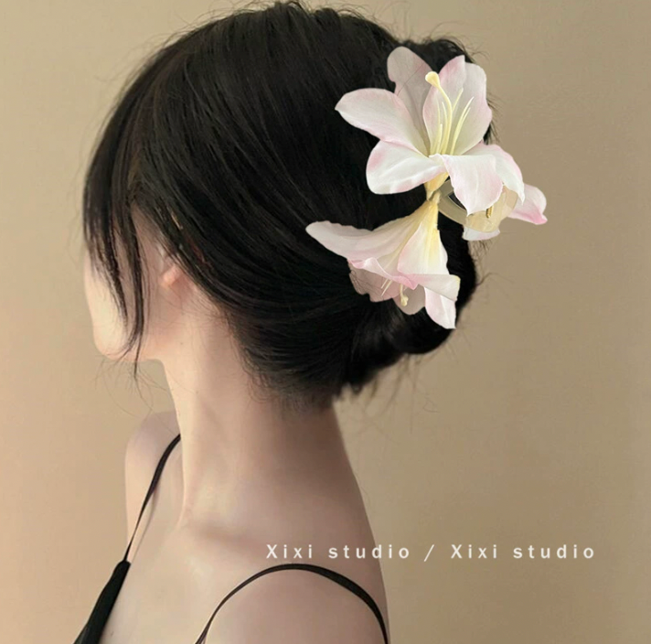 百合花朵发夹