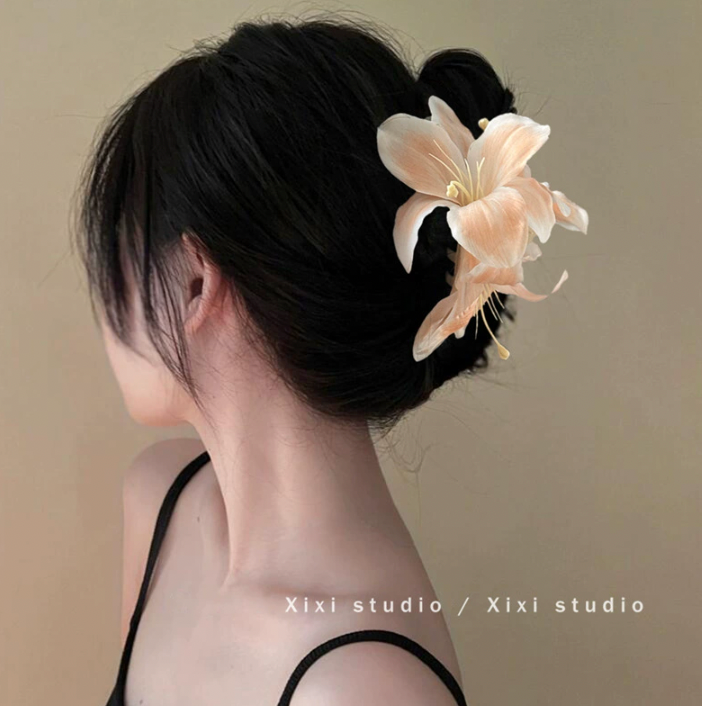 百合花朵发夹
