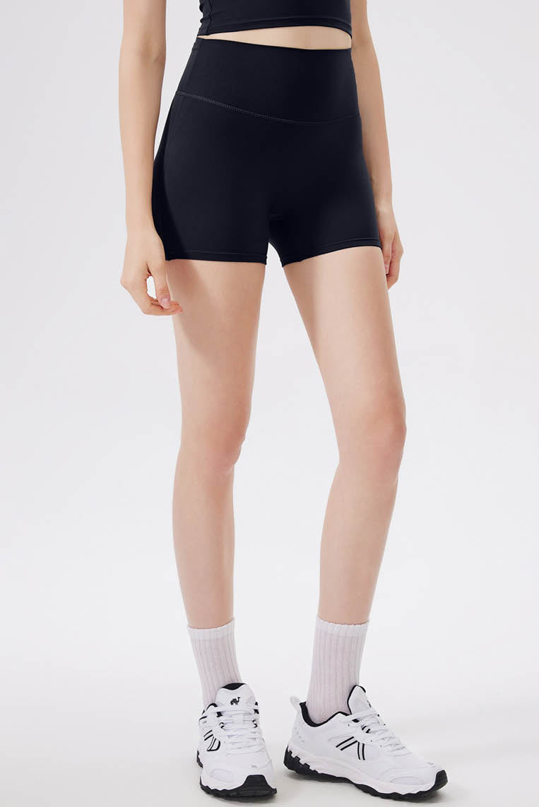 零感高腰缩褶三分裤