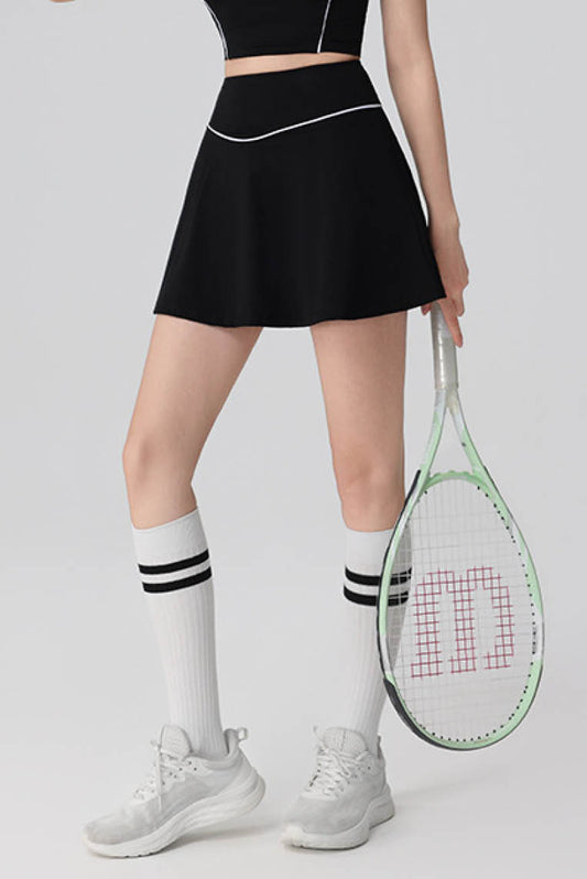 撞色运动高尔夫网球短裙