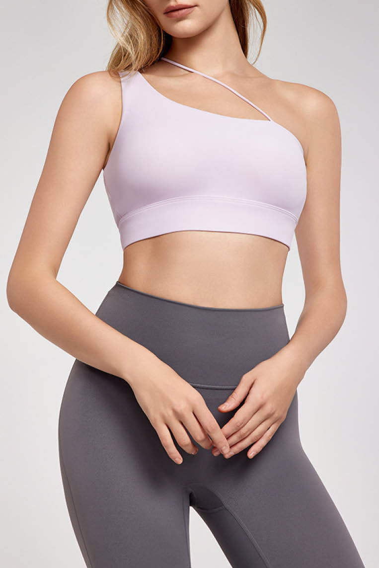 斜肩领口吊带文胸