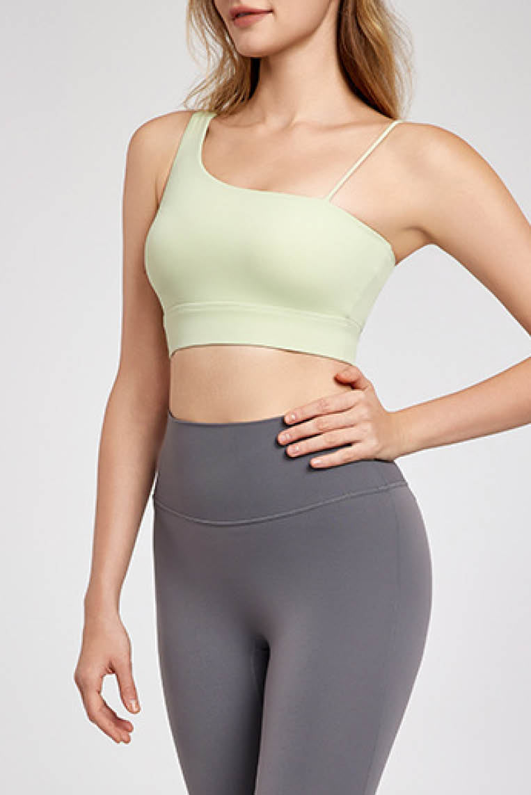 斜肩领口吊带文胸