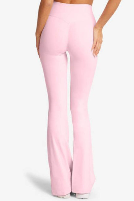 美式收腰塑型微喇叭裤