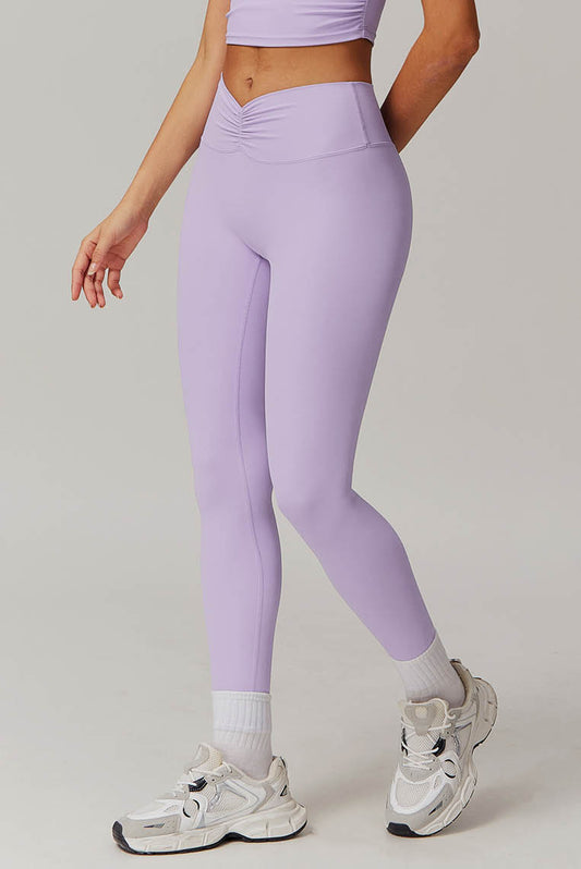 前幅高腰缩褶长裤