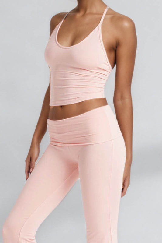 挂脖系绳瑜伽背心