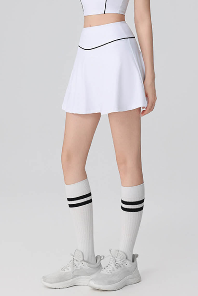 撞色运动高尔夫网球短裙