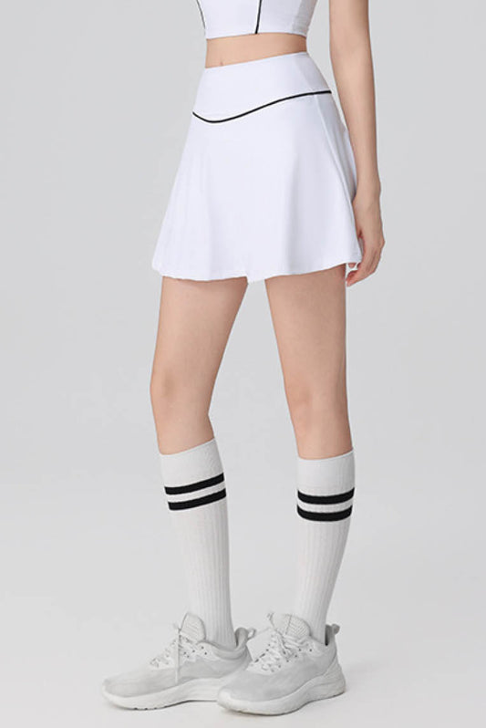 撞色运动高尔夫网球短裙