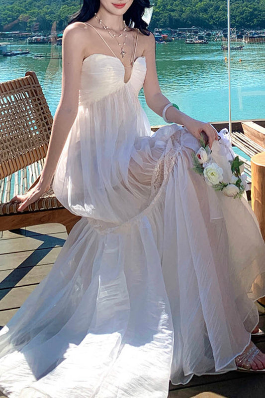 轻奢法式吊带露背裙