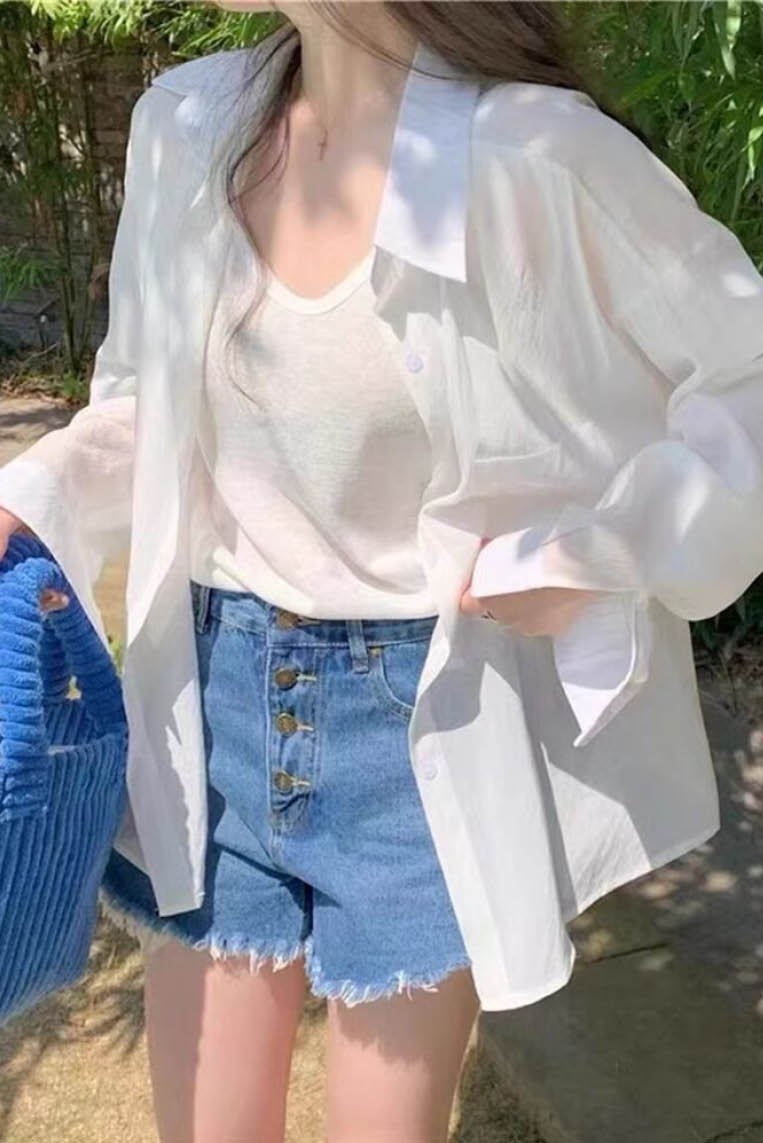 口袋抗皱防晒衬衫(Only Available Online)
